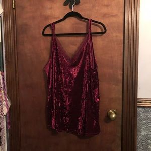 Torrid red velvet tank top